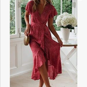 Amazon Fashion- red tie dress size large